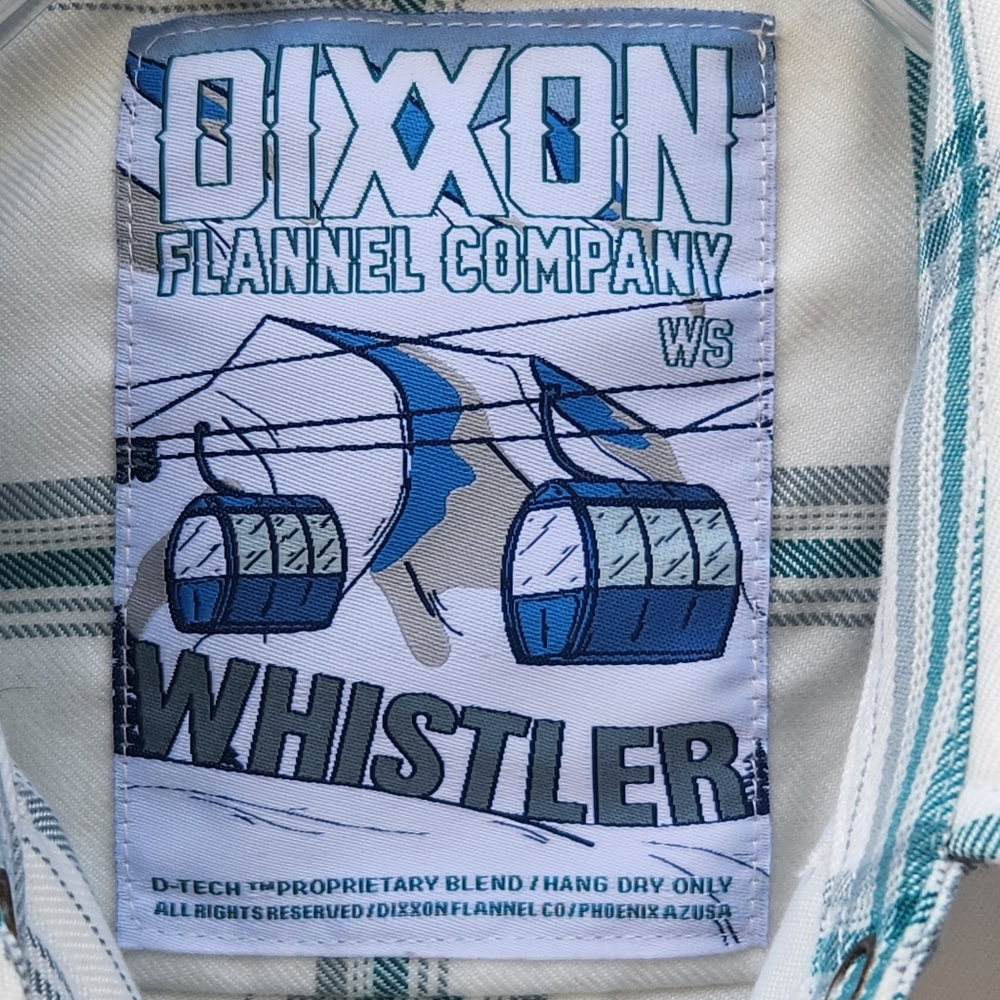 DIXXON Flannel Women's Whistler Blouse Small Plaid White Green Western Top - Picture 3 of 13